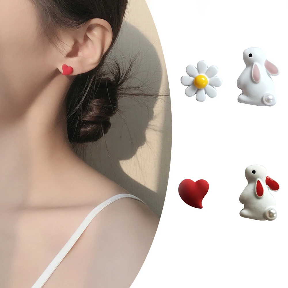 Милые модные ювелирные изделия асимметрия геометрические ромашки цветок