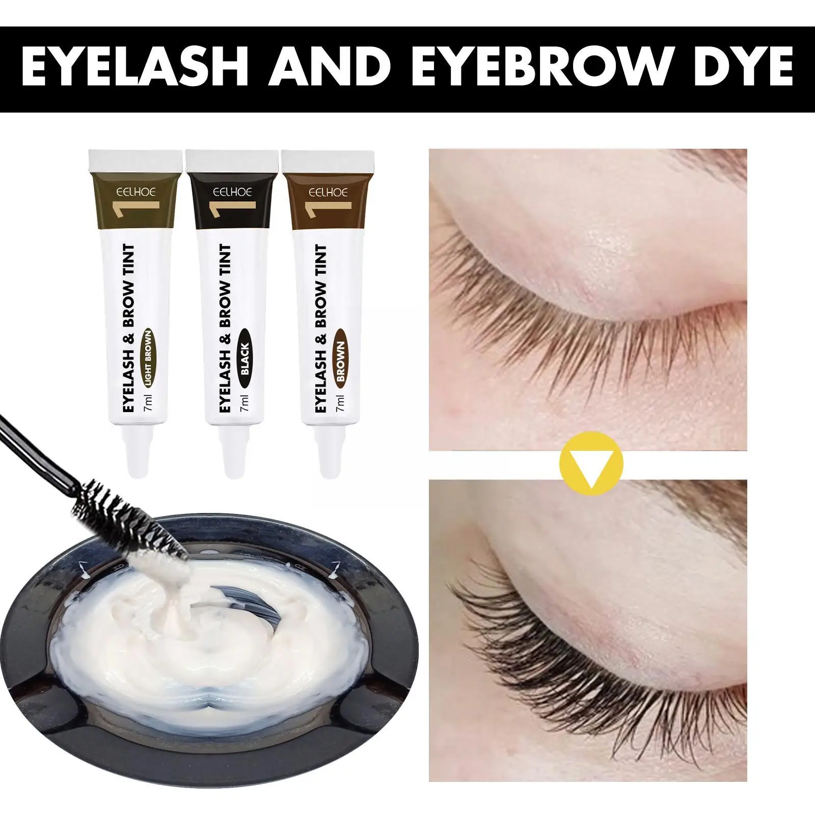Eyelash Eyebrow Dye Tint Kit Professional Lash Dyeing Make Eye Makeup Lifting Charming Brow Up Set Eyebrow Setting images - 6