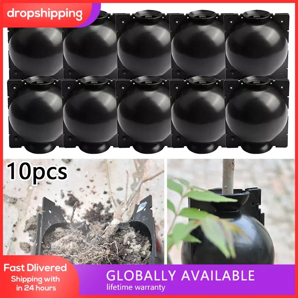 

NEW IN 6 pcs/10 Pcs Plant Rooting Equipment High Pressure Propagation Ball Growing Box Breeding Case For Garden Graft Box Saplin