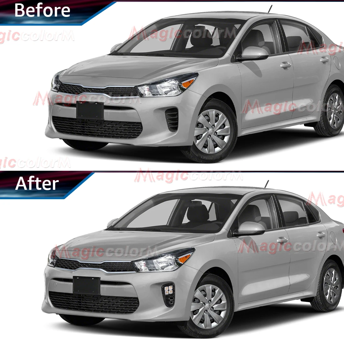 ДХО для Kia RIO 2017 2018 2019 2020 светодиодные дневные ходовые огни дневного света белый