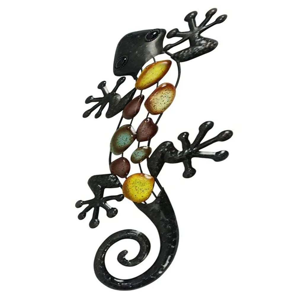 

Outdoor Statues Lizard Wall Decoration Metal 3d Glass Decorations Ornaments