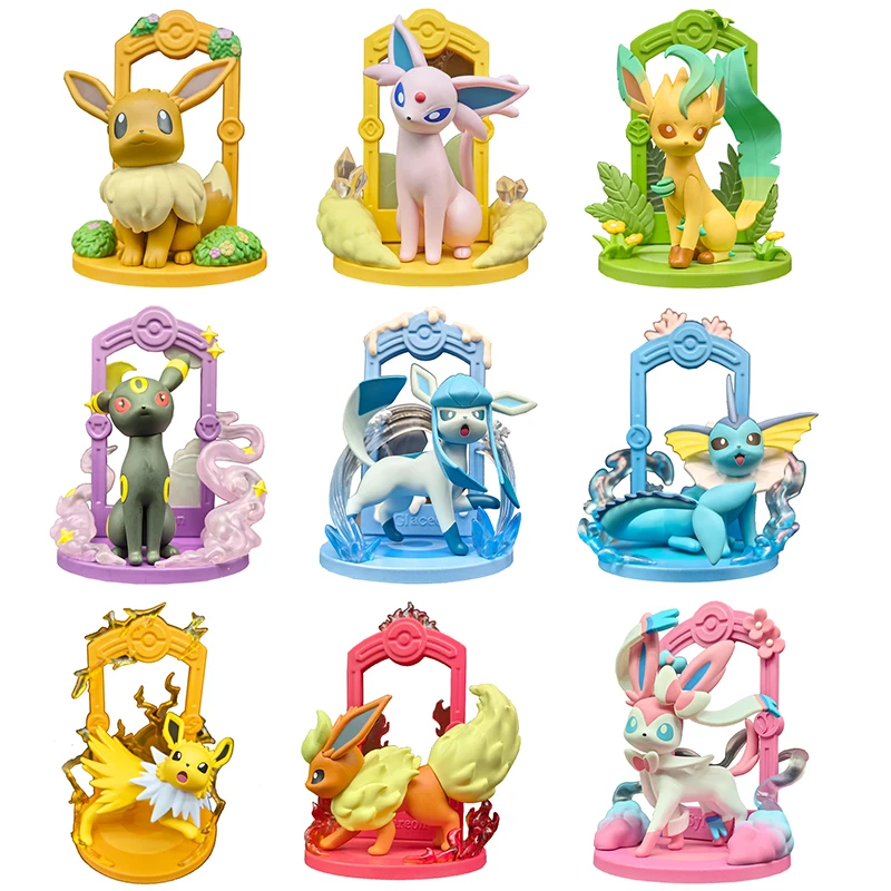 

Original Pokemon 9 Styles Figure Toys Eevee Sylveon Umbreon Vaporeon Glaceon Flareon Action Figure Kawaii Anime Model Doll Gift