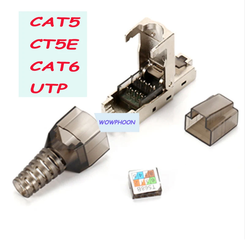

Сетевой Кабельный разъем CAT5 CAT5E CAT6, 10 шт., для одножильного неизолированного провода 24-23AWG, сетевой кабель большого диаметра