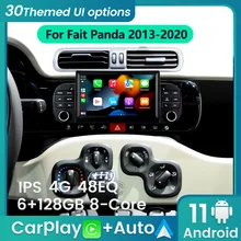For Carplay android auto Headunit  Car Radio For fiat panda android Multimedia player GPS car intelligent system IPS Screen 48EQ 