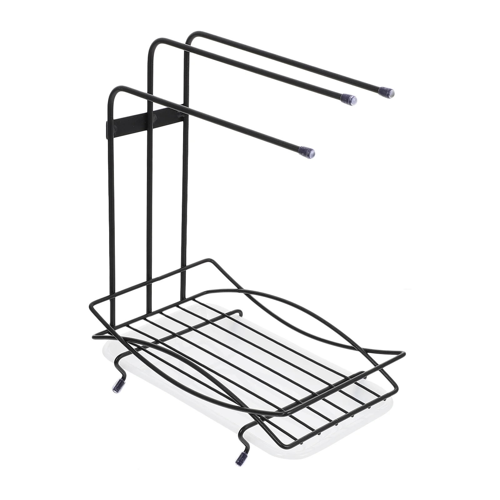 

Kitchen Drain Rack Multifunctional Clean Tool Holder Dish Rack for Home Use(Black)