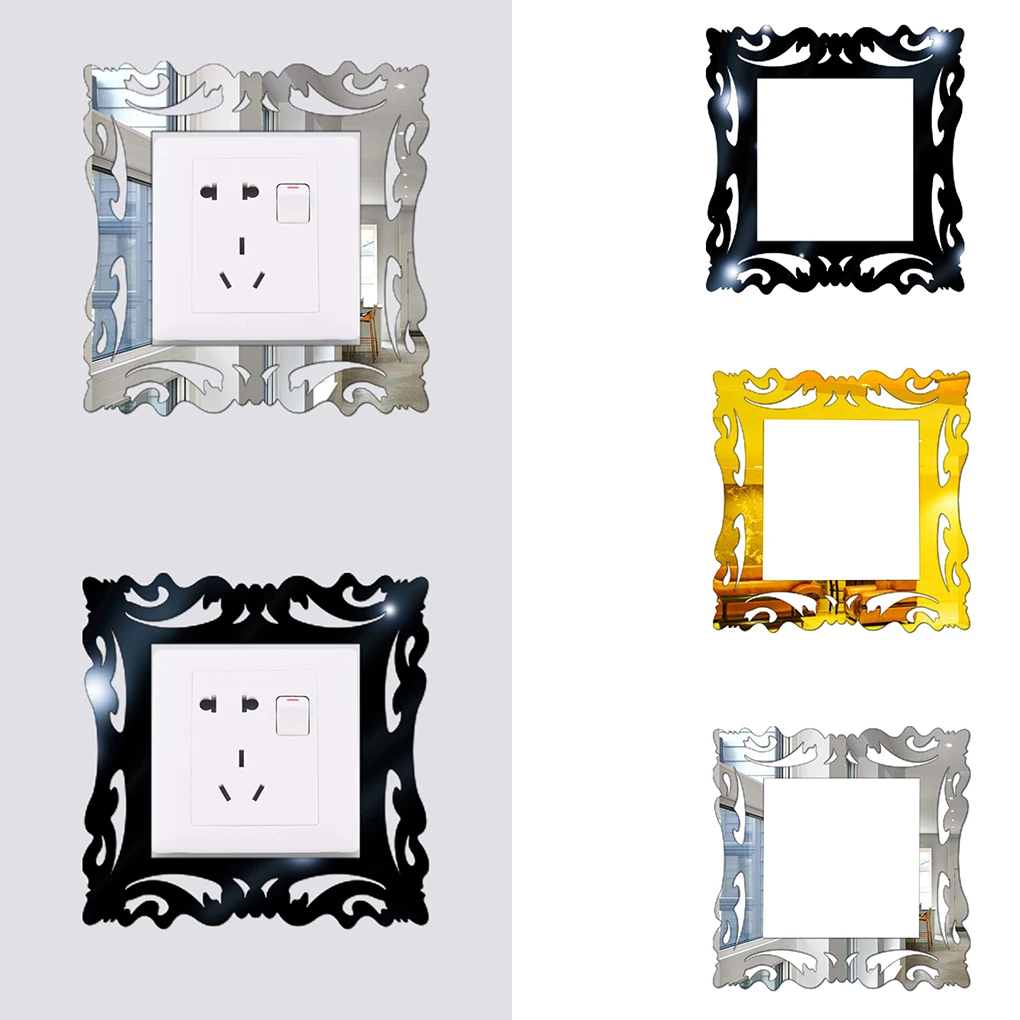 

Акриловая Защитная Настенная Наклейка с переключателем и розеткой, декоративная наклейка для гостиной и спальни