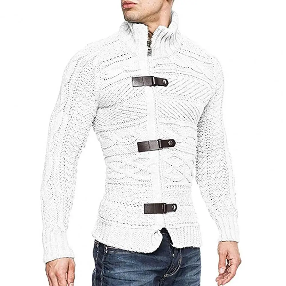 Turtleneck Pullovers Sweater Men's Sweaters Stretchy Stylish Acrylic Fiber Loose Sweater Coat Causal-Solid Color Slim Fit