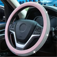new steering wheel cover bling shiny rhinestone car for women girls pink