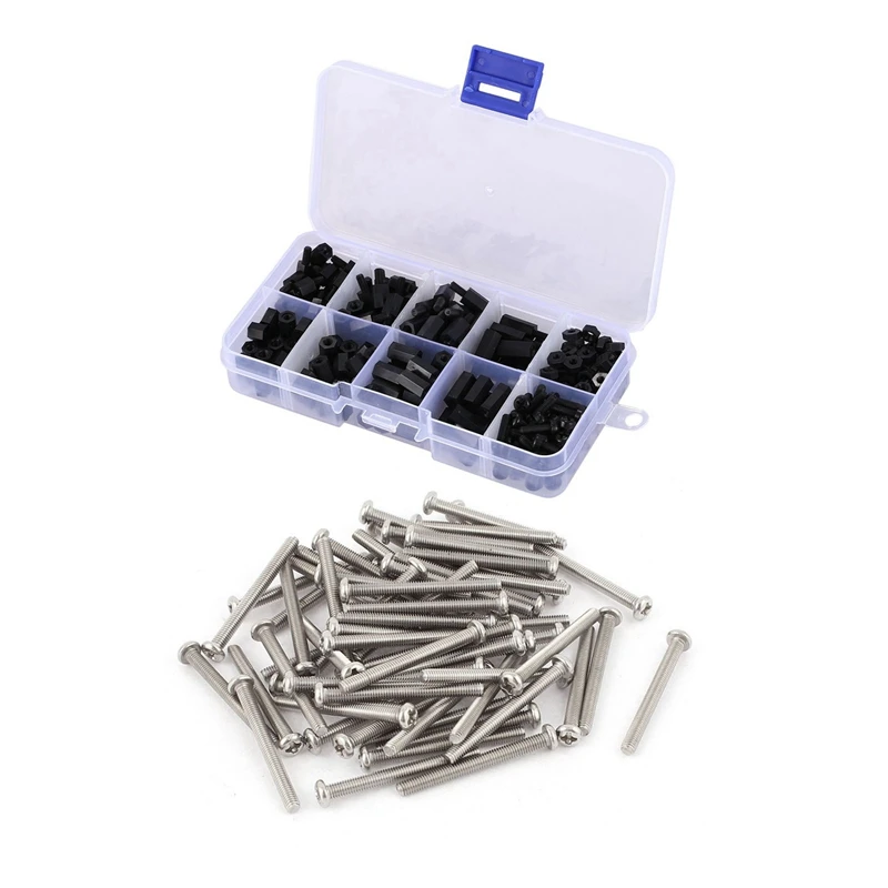 

Популярные аксессуары 360 шт.: 60 шт. м3X30 мм 304 дюйма, искусственный болт из нержавеющей стали и 300 шт. м3, нейлоновая Шестигранная гайка