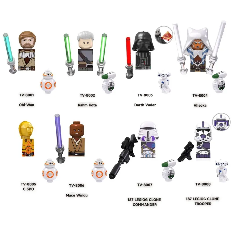 

star warsTV6101 Clone Soldier Mini Robot Figure Building BricksBB8 Small Particle Building Blocks Toys Boy Anime Figure