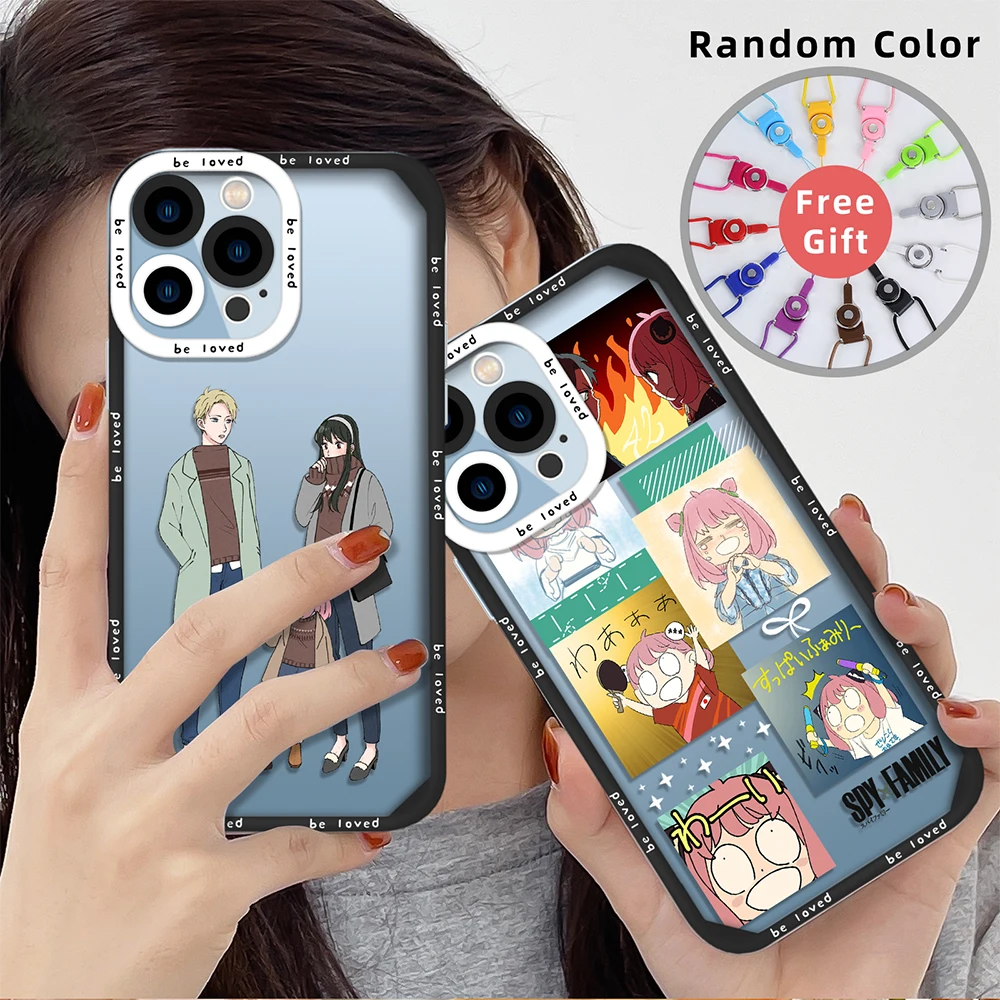 

Anime SPY×FAMILY Soft Phone Case for iPhone 13 14 11 12 Pro Max Mini XS XR X 7 8 Plus Shockproof Clear Back Cover for iPhone13