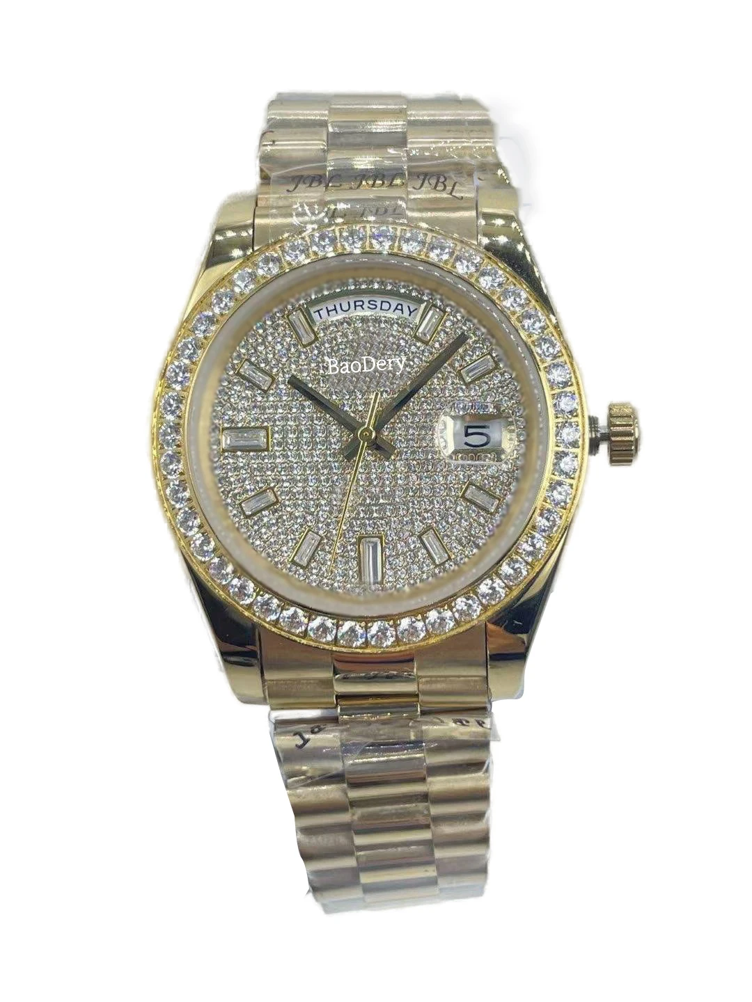 Мужские часы с логотипом 41 мм нержавеющая сталь 904 и сапфировое зеркало