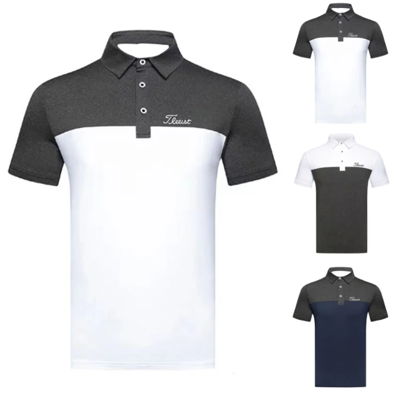 

Мужская брендовая футболка для гольфа, летняя спортивная одежда для гольфа, рубашка с коротким рукавом, быстросохнущие дышащие рубашки поло для мужчин