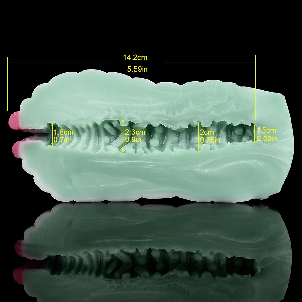 Мужской мастурбатор GEEBA Fantasy Green Snake мягкий силиконовый тренажер для пениса