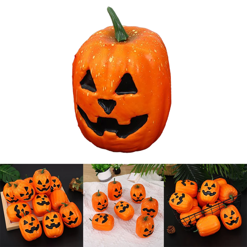 

12.5cm Fake Vegetable Halloween Simulation Foam Pumpkin Thanksgiving Halloween Decoration DIY Craft Pumpkins Home Party Decor
