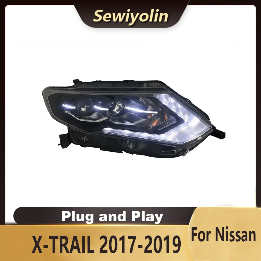 Для Nissan X-TRAIL 2017-2019 автомобильные аксессуары фара в сборе светодиодные фонари