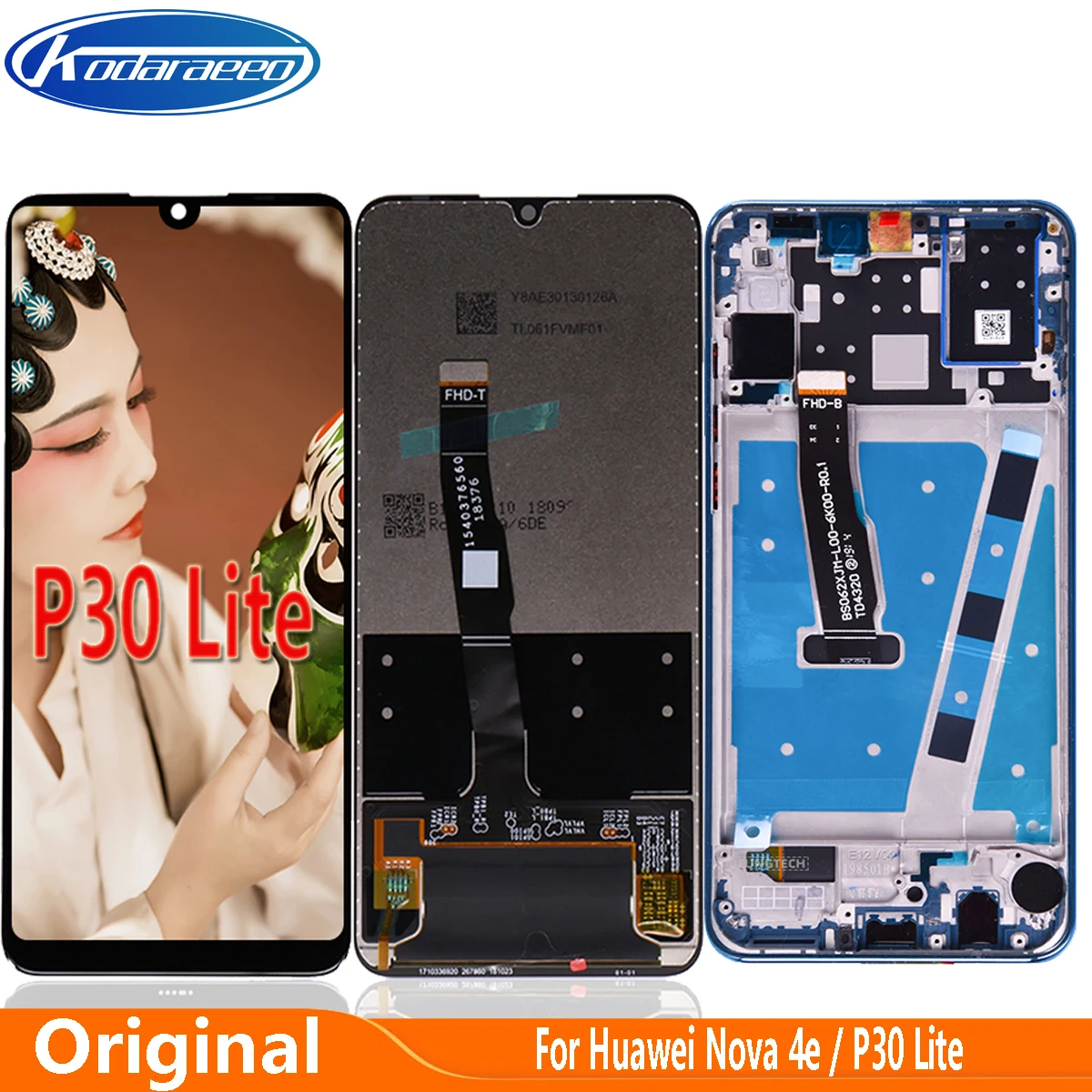 

Дисплей 6,15 дюйма для Huawei P30 Lite, P30Lite, Nova 4e, ЖК-дисплей с сенсорным экраном, дигитайзер, телефон, телефон, ЖК-дисплей