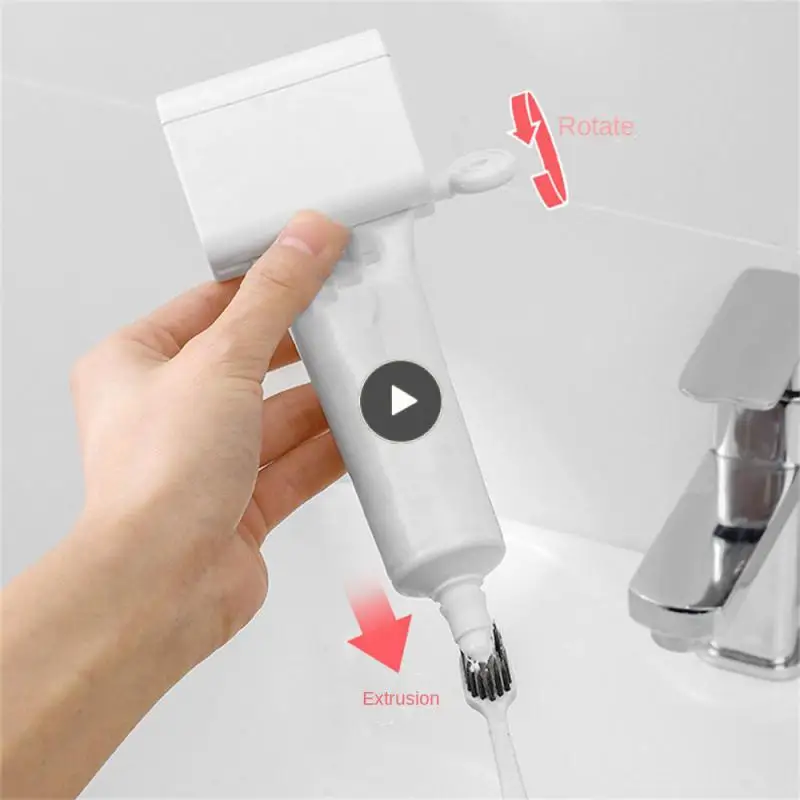 

Вращающийся держатель для детской зубной пасты, удобный сэкономить место, выдавливатель для зубной пасты, Товары для ванной комнаты, настенный зажим для очищающего средства для лица