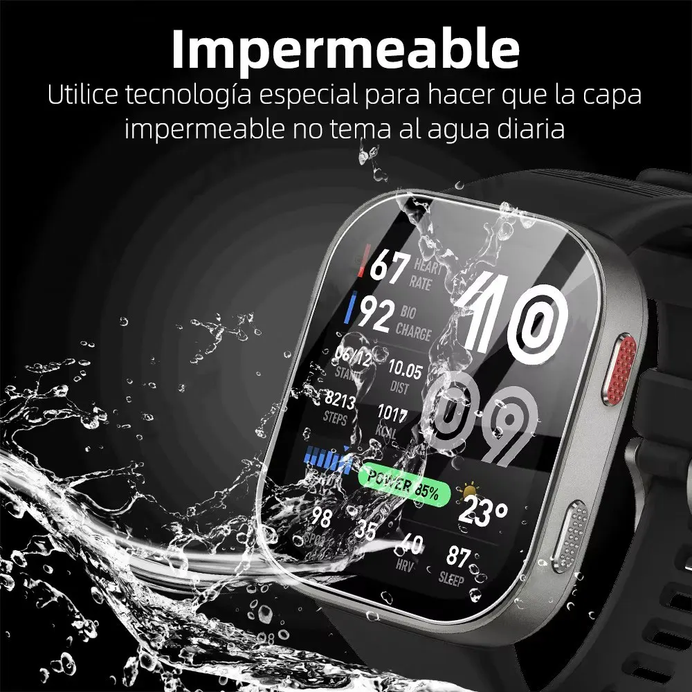 Фото Закаленное стекло 9H для Amazfit Bip Max, защитная пленка для экрана, прочная прозрачная HD-пленка с защитой от царапин, аксессуары для Bip Max №2