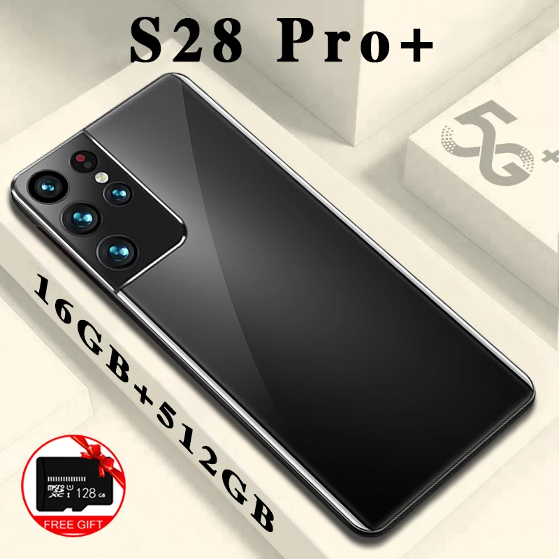S28 pro + smartphone 6.1 Polegada versão global 5g mobliephone 16 + 512gb 6000mah 10 núcleo android 11 32 + 64mp desbloqueado android celular (0)