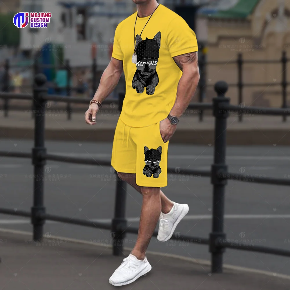 Sportswear Men's Set Luxury T-Shirt Shorts 2023 High Quality Sportswear 2 Piece Set Fashionable Summer Men's Streetwear