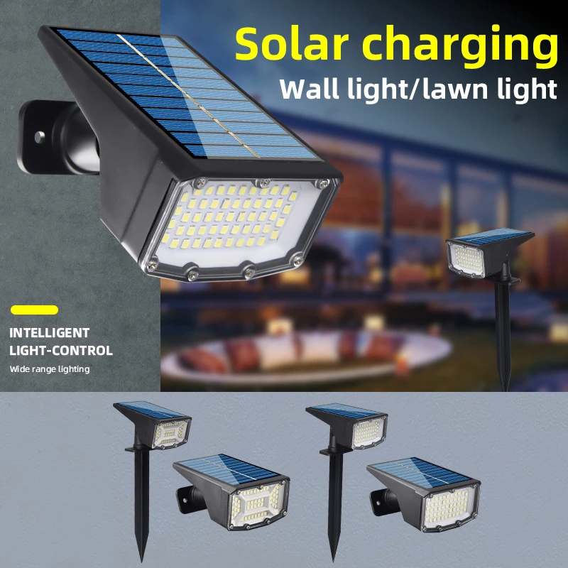 53 LED Outdoor Solar Spotlight Ultra-Bright Waterproof  Light Adjustable Lighting For Garden Landscape Lawn Lamp Path Porch