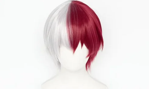 Высококачественный парик для косплея Boku no шото Тодороки Shouto серебристые белые