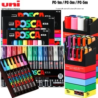 1 set of uni posca marker pen set pc 1m pc 3m pc 5m pop advertising poster graffiti note pen painting hand painted