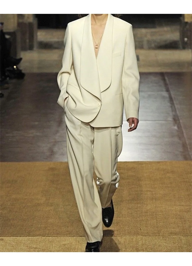 Designer Business Women Suits Pants Set Due Pezzi Off White Blazer Elegante Ol Office Blazer + Pant Abito Da Sera Su Misura