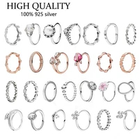 authentic 925 sterling silver fashion peach heart orchid pearl ring is suitable for womens engagement jewelry anniversary