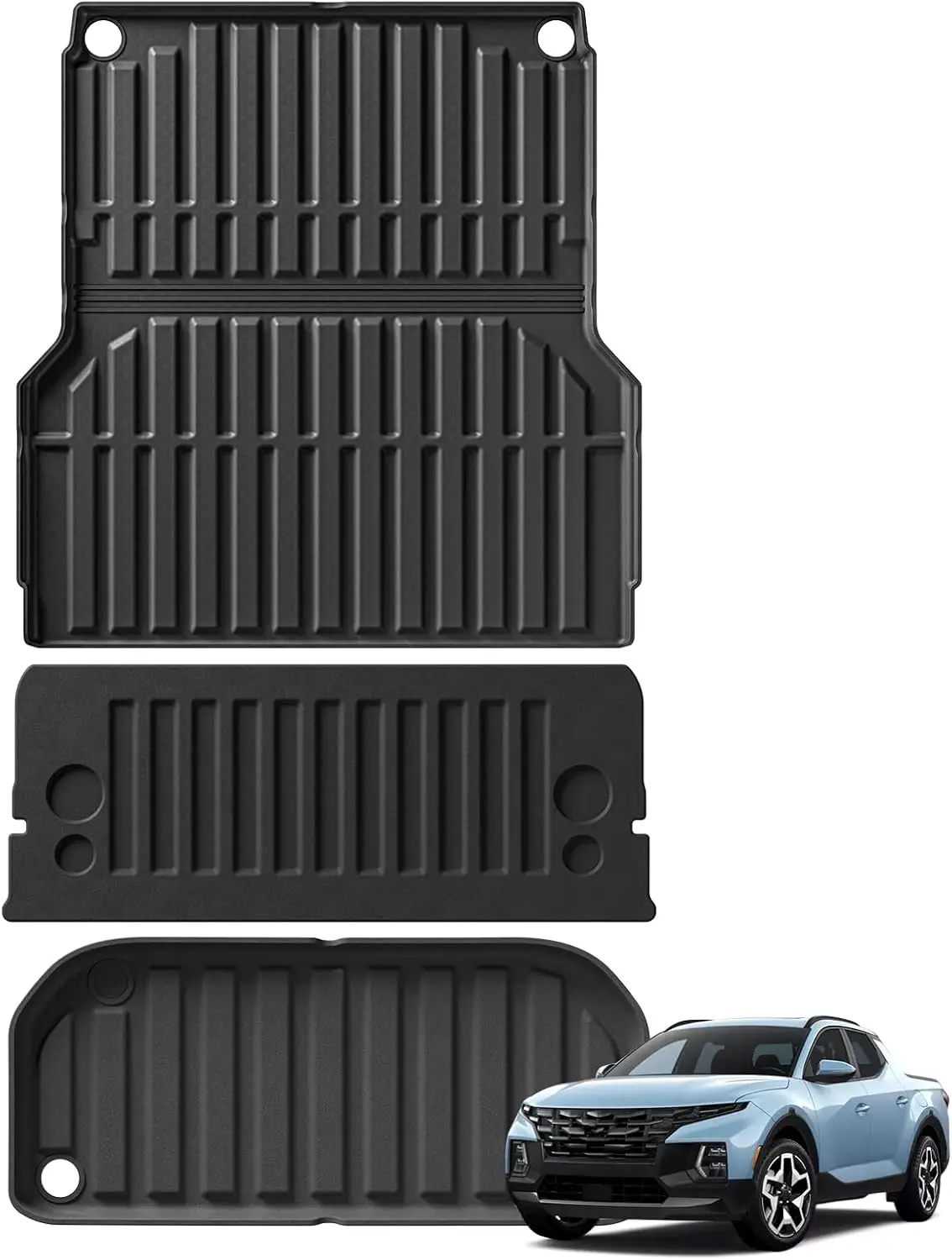 

Коврики задней двери, грузовой вкладыш для Hyundai Santa Cruz Pickup 2022-2025, TPE, всепогодный вкладыш задней двери, аксессуары, черный