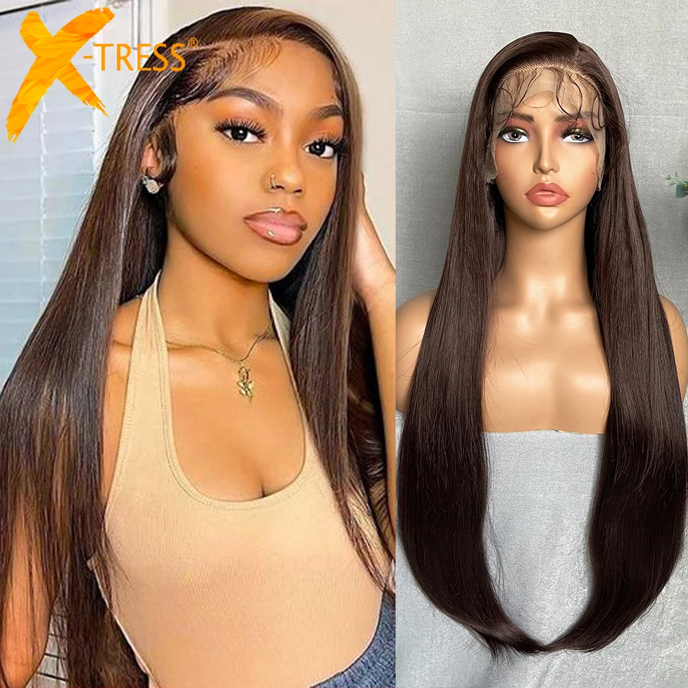 Ed Free Part Long Straight Soft Natural Daily Hair Wig 150% Density