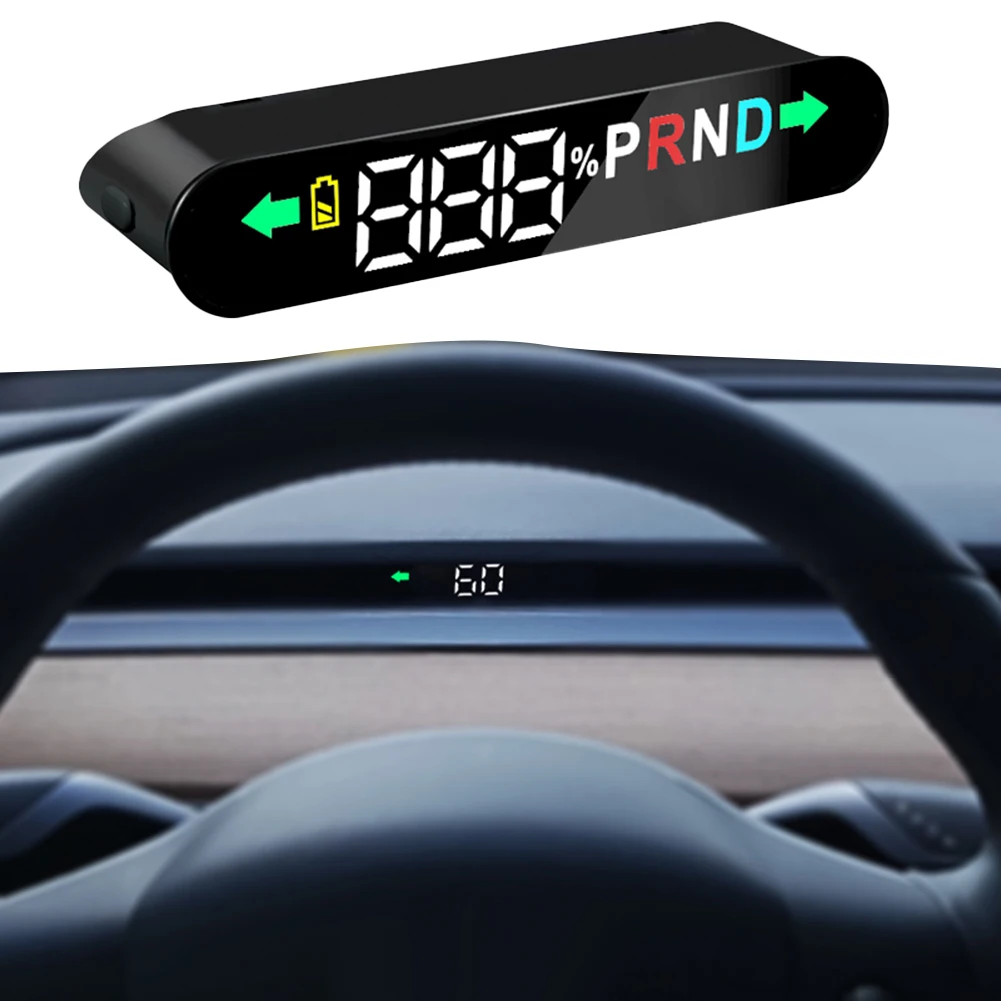 

Car HUD Head-Up Display Head Up Display Speedometer For Tesla Model 3 Mode Y Electronic Speedometer Signal Gear