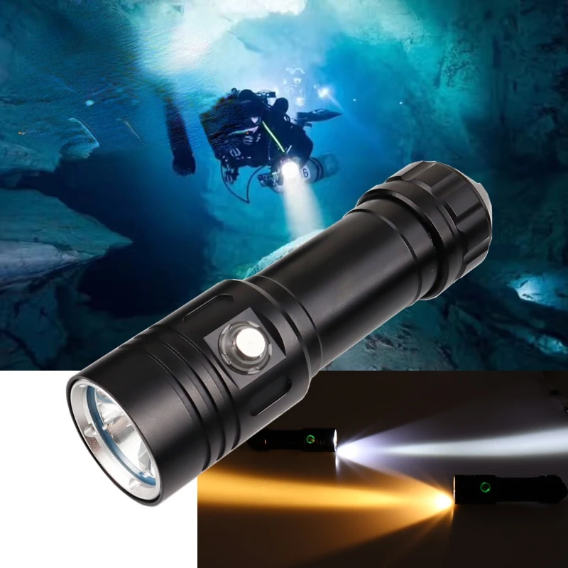 

diving lamp ipx8, super bright, waterproof, professional diving lamp, battery powered 18650 or 26650 Best