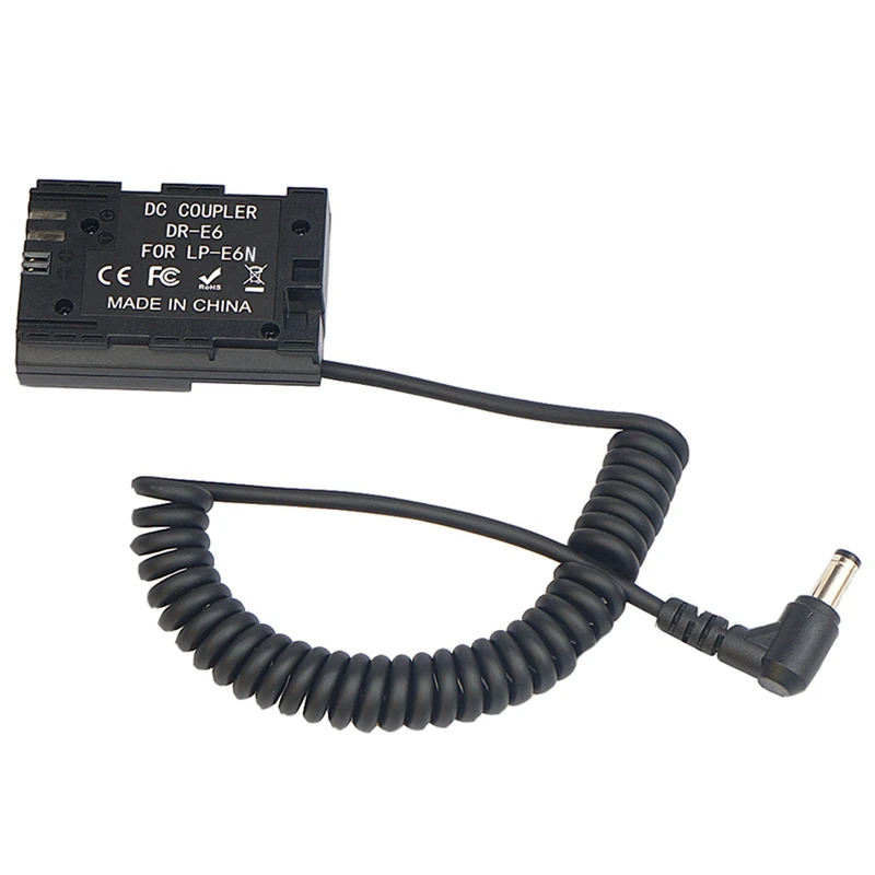 

Фотокамера для аккумулятора, адаптер постоянного тока для CANON 6D 7D 5D MARK II III IV 60D 80D 5D2 5D3 70D 5DSR