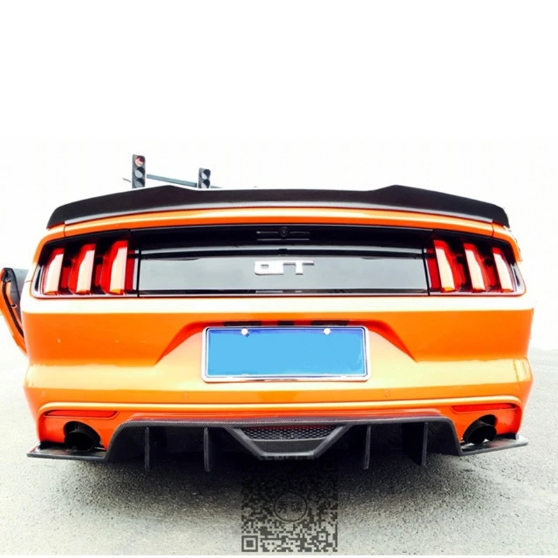 

Ford Mustang Abs Rear Trunk Spoiler Wings for Ford Mustang 2-door 2015+ Lip Lid Spoiler Carbon Fiber Look