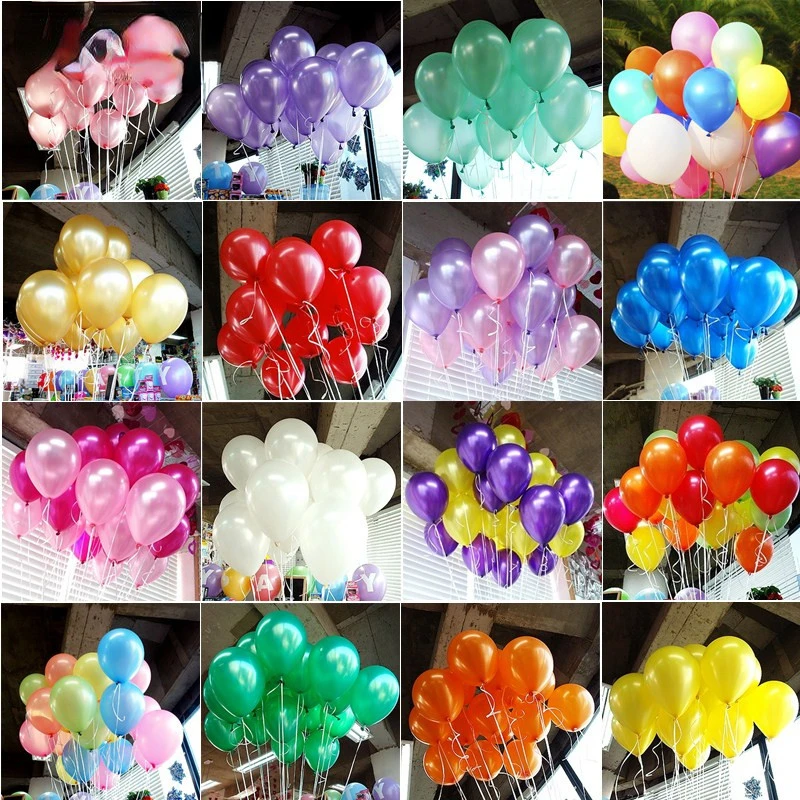 

Hot Sale 100pcs 10Inch 1.5g Happy Birthday Wedding Party Latex Balloons Colorful Party Air Inflatable Ballon Kids Balon Supplies