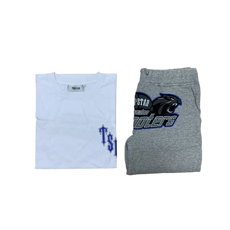 

2022 Summer Hot Selling Men T-Shirts Trapstar London Shooters Short Set Women Top Quality Cotton Embroidered Graphic Tracksuits