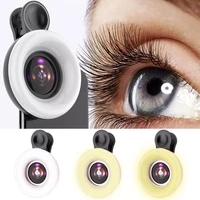 macro fill light rechargeable clip 15x led photography selfie phone macro lens fill light mobile phone accessories 2022