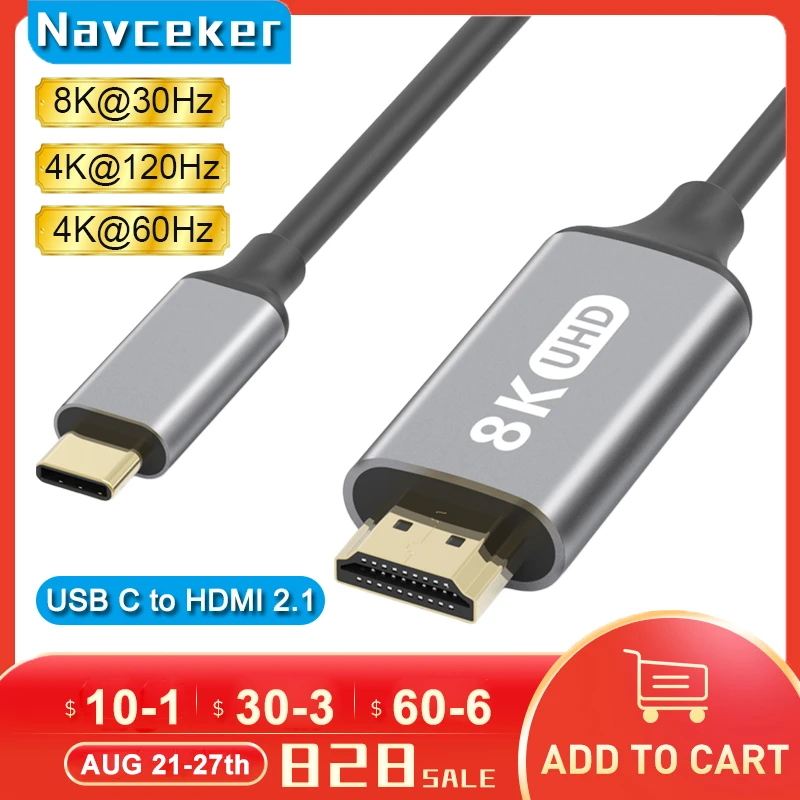 Type C To Hdmi Cable For Macbook Samsung Galaxy S9/s8/note 9 Huawei Usb-c Hdmi