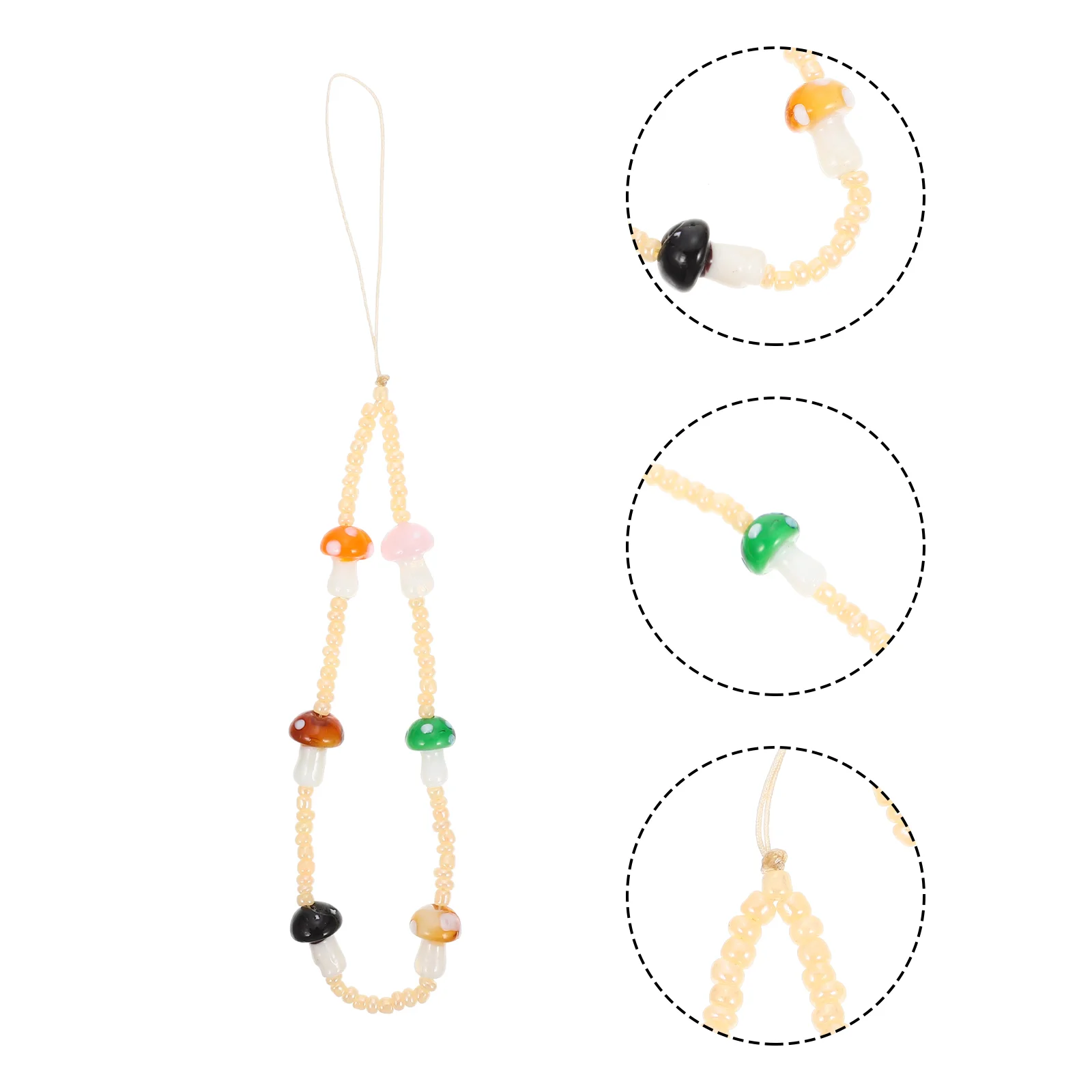 

Phone Mushroom Chains Hanging Cellphone Chain Pendant Anti-lost Lanyard