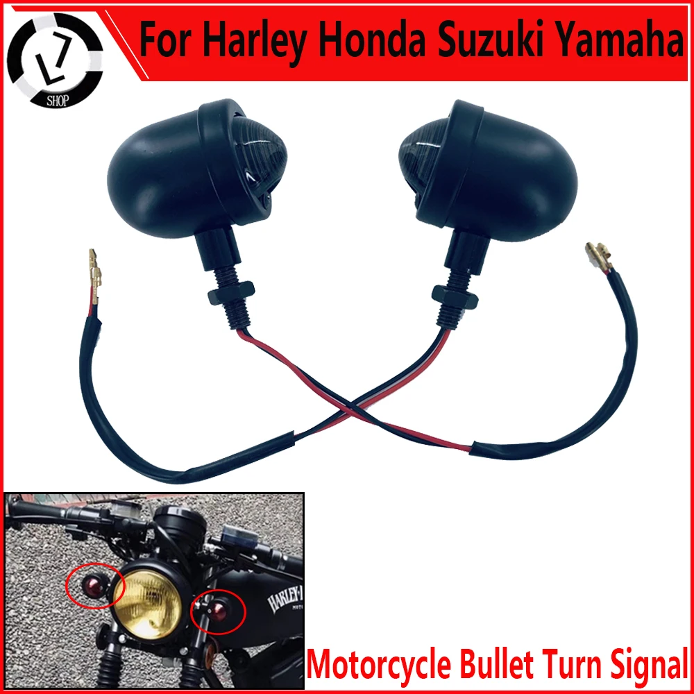 

Световой индикатор поворота для мотоцикла Harley Copter Cruiser Honda Suzuki Yamaha Shadow Universal 12 В сигнальная лампа в стиле ретро