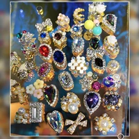 100pcs nail art alloy 3d charms random designs in bulk designer charms crystal rhinestones wholesale for diy jewelry gems