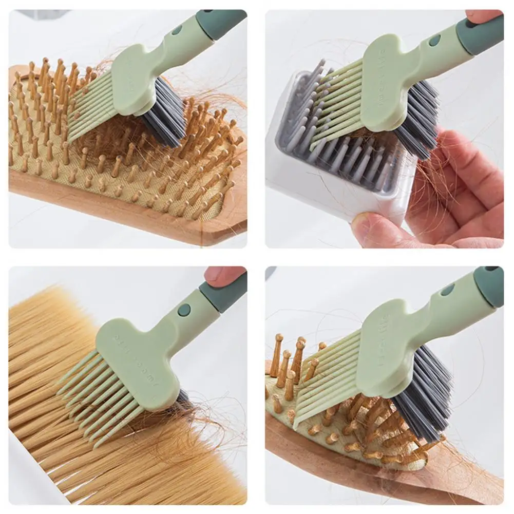 

Щетка для чистки расчески практичная компактная широкая 2-в-1