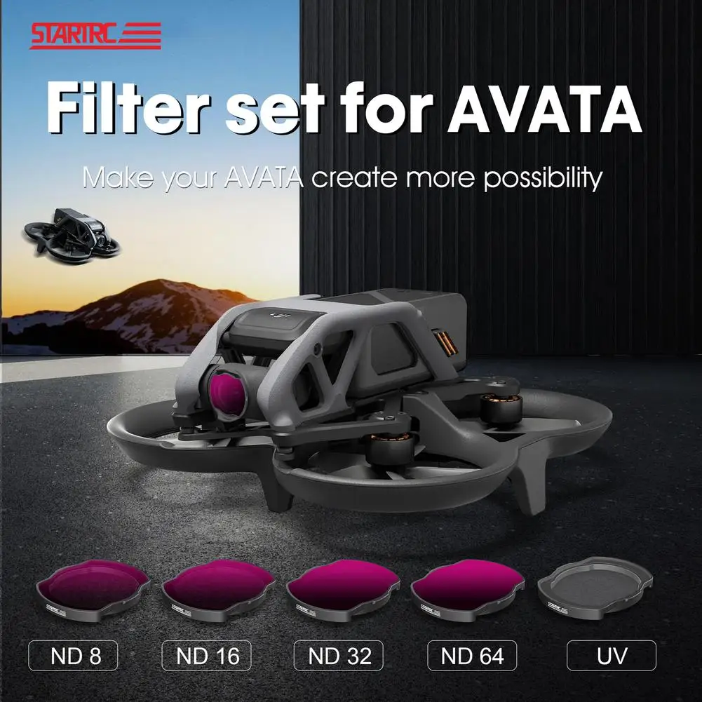 

5 шт. протектор объектива для Avata фильтр для дрона Kit ND Filter УФ-комплект (ND8/16/32/64) для DJI Avata фильтр для дрона Accessories