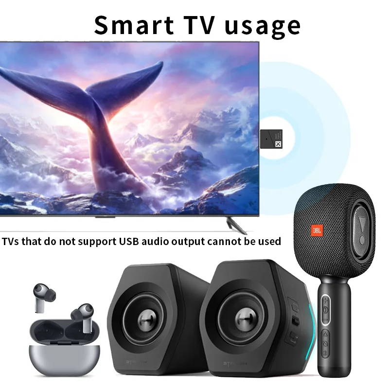 Bluetooth 5 2 передатчик 0 APTX HD LL с низкой задержкой адаптивный USB беспроводной аудио