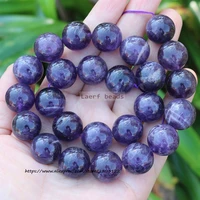 100 natural amethyst 16mm round gem stone loose beads 15inch for diy jewelry making