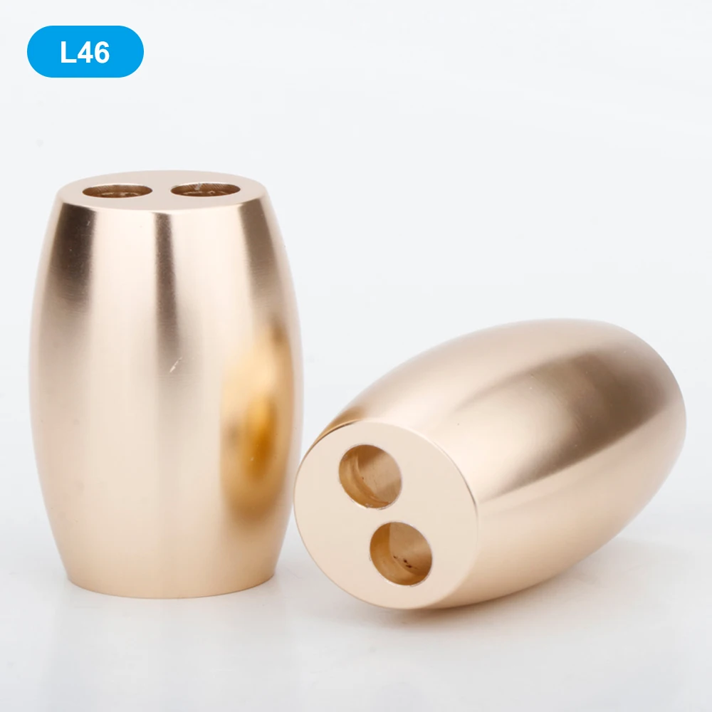 

Preffair L46 Gold Color HIFI Audio Pants Y Splitter RCA Cable Speaker Cable Wire pant alluminium 18mm to 2*6.4mm boot