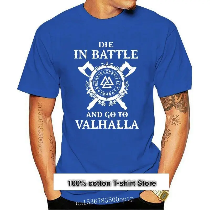 

Camiseta для взрослых из Die In Battle Go To Valhalla Asgard, camiseta de moda de talla grande