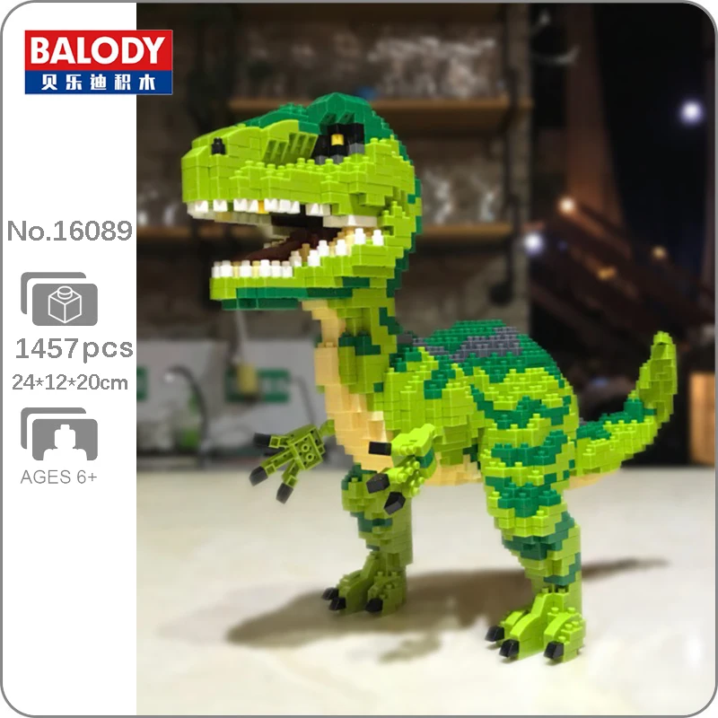 

Balody 16089 Jurassic Dinosaur Velociraptor Animal Monster Model DIY Mini Diamond Blocks Bricks Building Toy for Children no Box